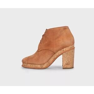 Chanel Brown Suede Lace-Up Ankle Boots - Size 39